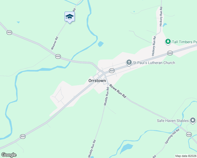 map of restaurants, bars, coffee shops, grocery stores, and more near in Orrstown