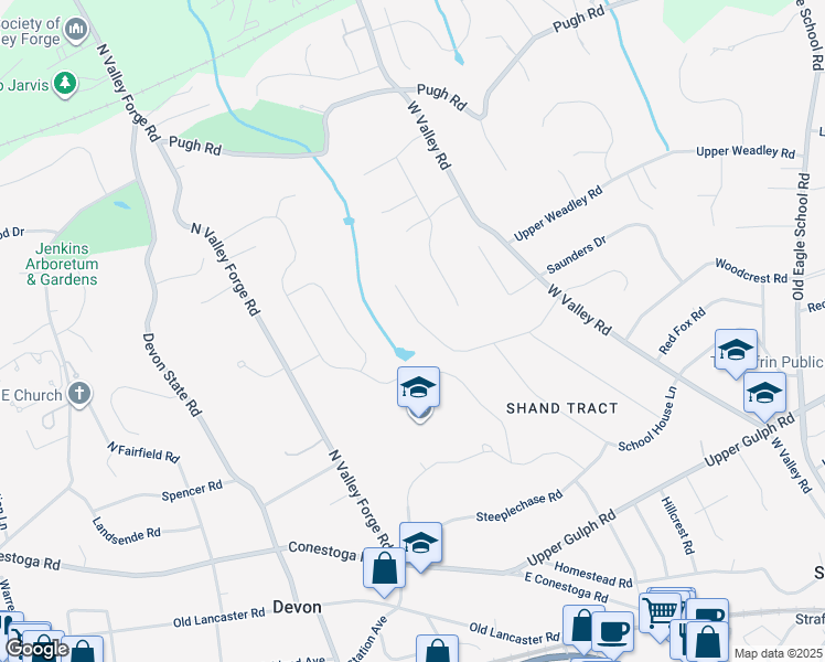 map of restaurants, bars, coffee shops, grocery stores, and more near 138 Colket Lane in Devon