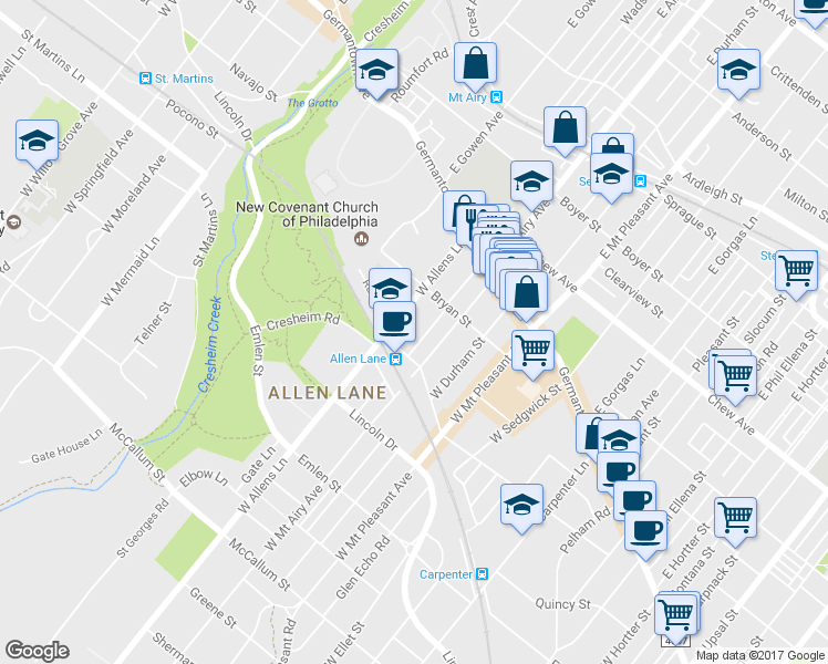 map of restaurants, bars, coffee shops, grocery stores, and more near 127 Nippon Street in Philadelphia