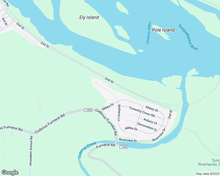 map of restaurants, bars, coffee shops, grocery stores, and more near 465 North Burberry Lane in Mount Wolf