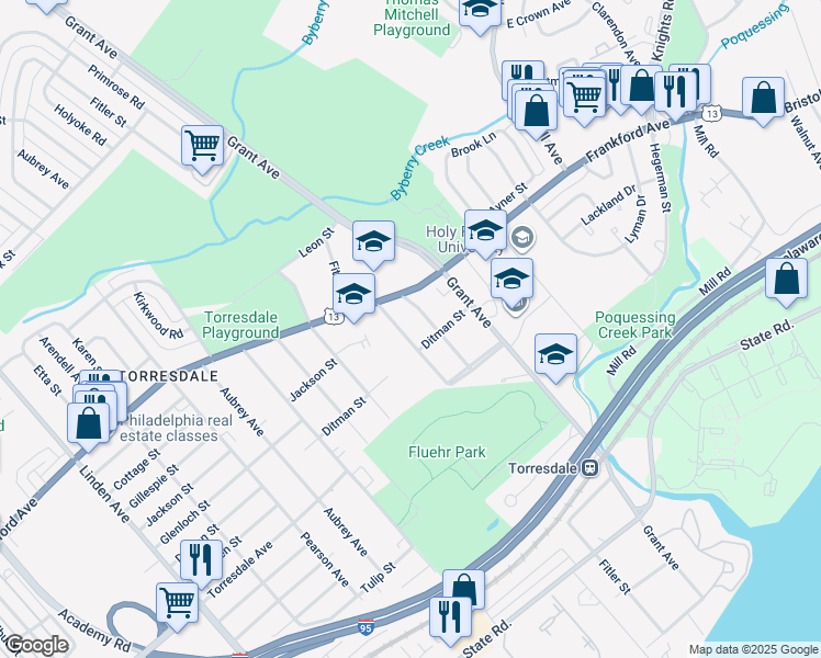 map of restaurants, bars, coffee shops, grocery stores, and more near 4021 Fitler Street in Philadelphia