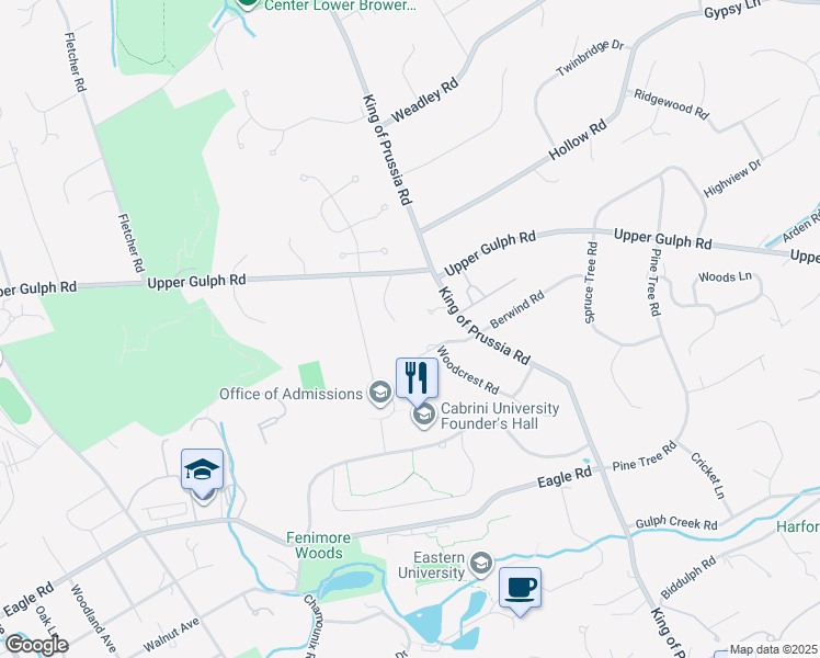 map of restaurants, bars, coffee shops, grocery stores, and more near 851 Tall Oaks Road in Wayne