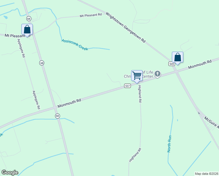 map of restaurants, bars, coffee shops, grocery stores, and more near 2799 Monmouth Road in Springfield