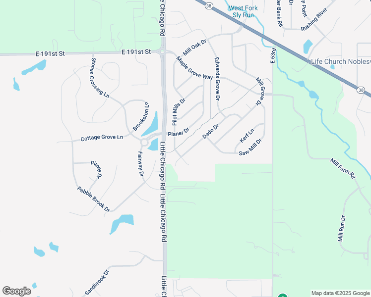 map of restaurants, bars, coffee shops, grocery stores, and more near 18664 Pilot Mills Drive in Noblesville
