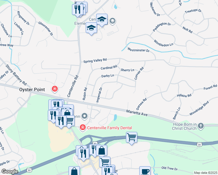 map of restaurants, bars, coffee shops, grocery stores, and more near 718 Kenton Road in Lancaster
