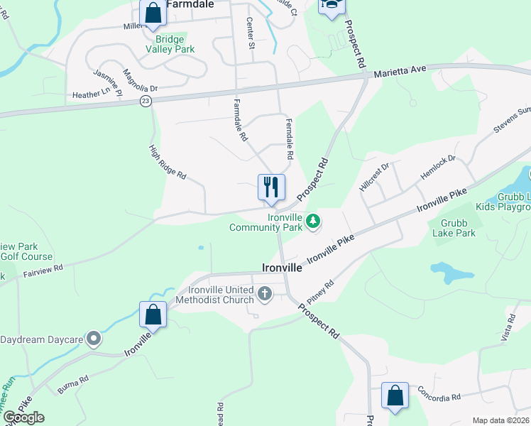 map of restaurants, bars, coffee shops, grocery stores, and more near 4240 Fairview Rd in Columbia