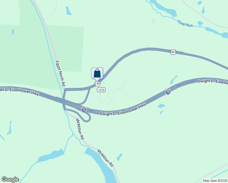 map of restaurants, bars, coffee shops, grocery stores, and more near Township Highway 1570 in Belmont County