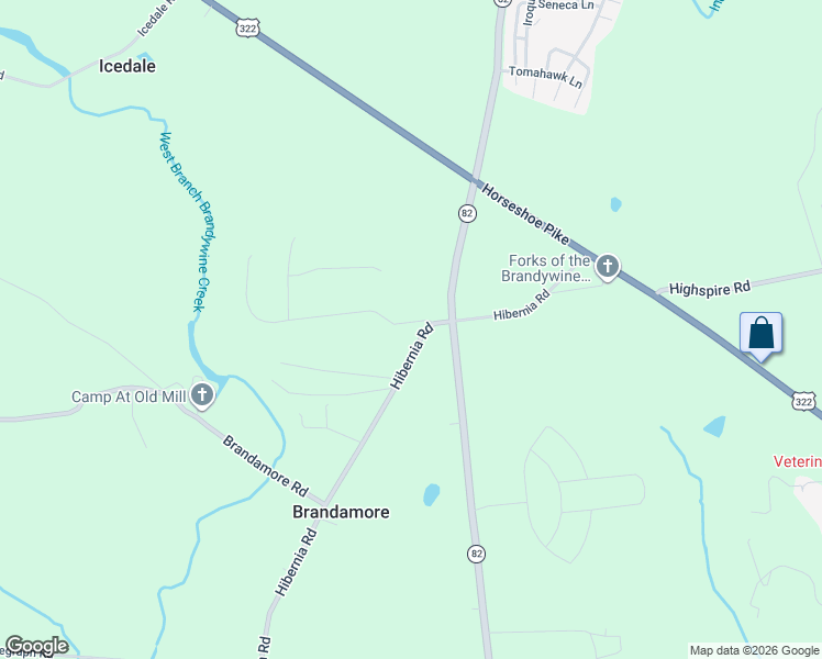 map of restaurants, bars, coffee shops, grocery stores, and more near 643 Hibernia Road in Glenmoore