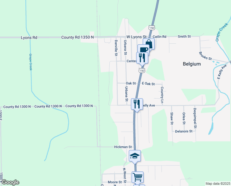 map of restaurants, bars, coffee shops, grocery stores, and more near 1610 Danville Street in Westville