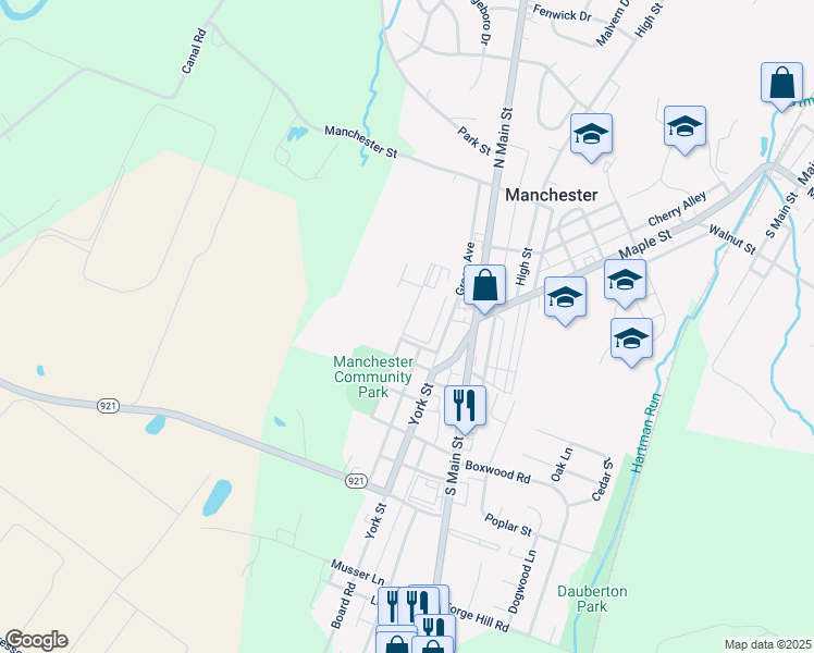 map of restaurants, bars, coffee shops, grocery stores, and more near 75 North Liverpool Street in Manchester