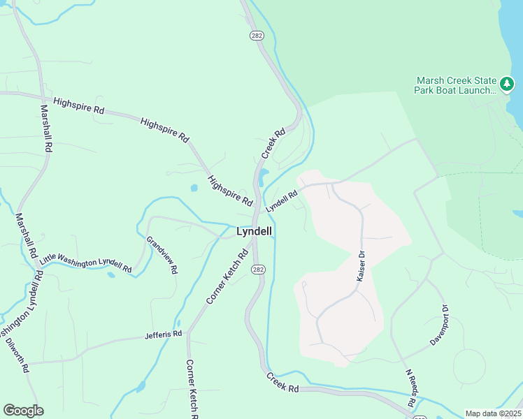 map of restaurants, bars, coffee shops, grocery stores, and more near 2 Lyndell Road in Downingtown