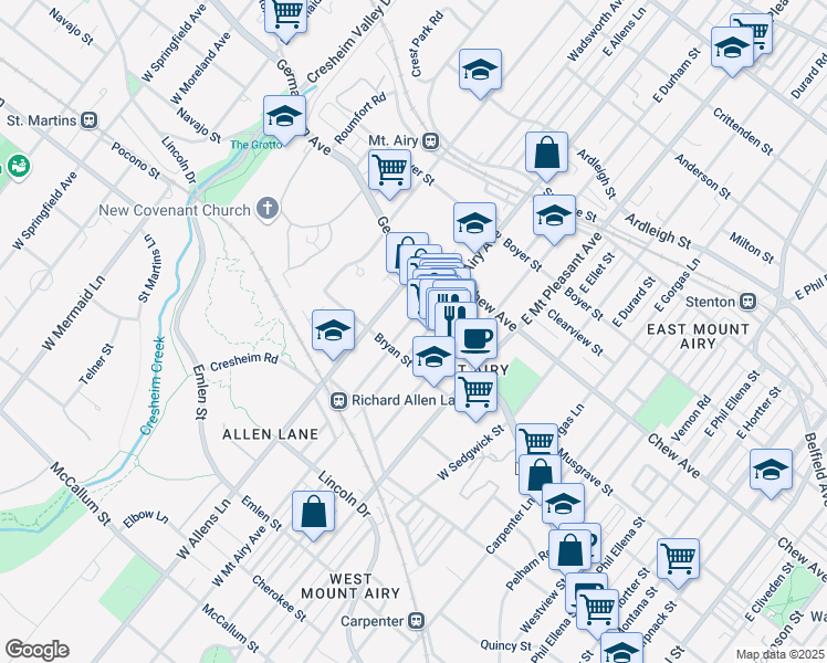 map of restaurants, bars, coffee shops, grocery stores, and more near 58 Nippon Street in Philadelphia