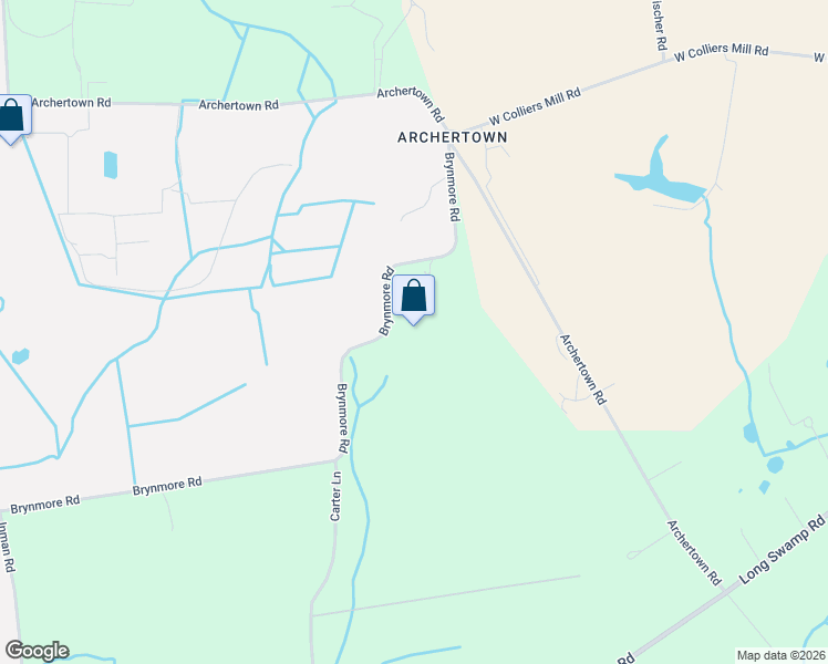 map of restaurants, bars, coffee shops, grocery stores, and more near 227 Brynmore Road in Plumsted Township
