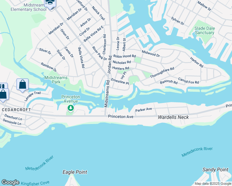 map of restaurants, bars, coffee shops, grocery stores, and more near 513 Carroll Fox Road in Brick Township