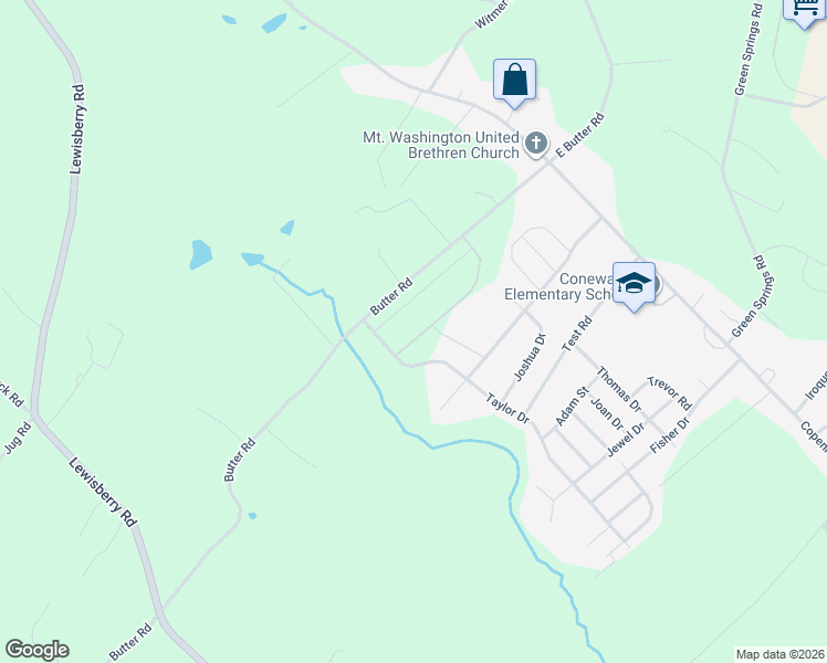 map of restaurants, bars, coffee shops, grocery stores, and more near 345 Taylor Drive in York