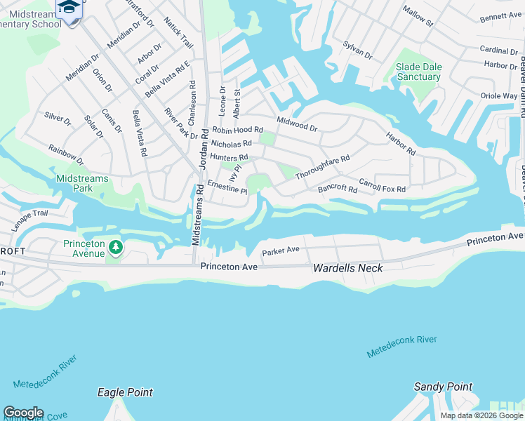 map of restaurants, bars, coffee shops, grocery stores, and more near 536 Parker Avenue in Brick