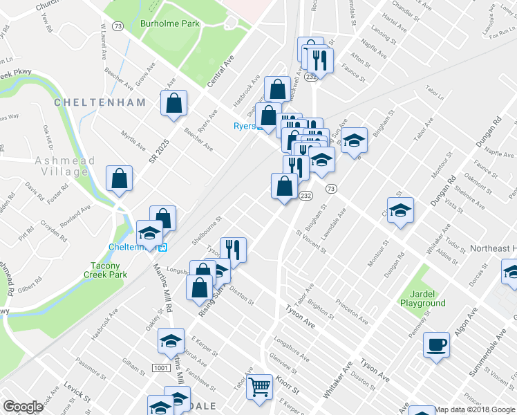 map of restaurants, bars, coffee shops, grocery stores, and more near 408 Saint Vincent Street in Philadelphia