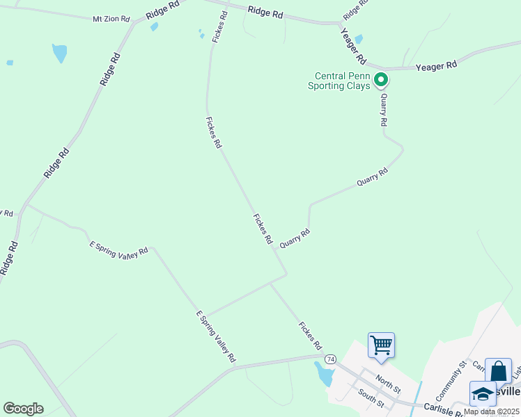 map of restaurants, bars, coffee shops, grocery stores, and more near 1120 Fickes Road in Dillsburg