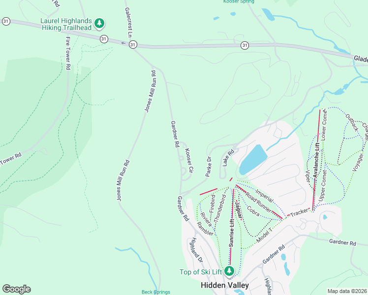 map of restaurants, bars, coffee shops, grocery stores, and more near 587 Maple Court in Hidden Valley