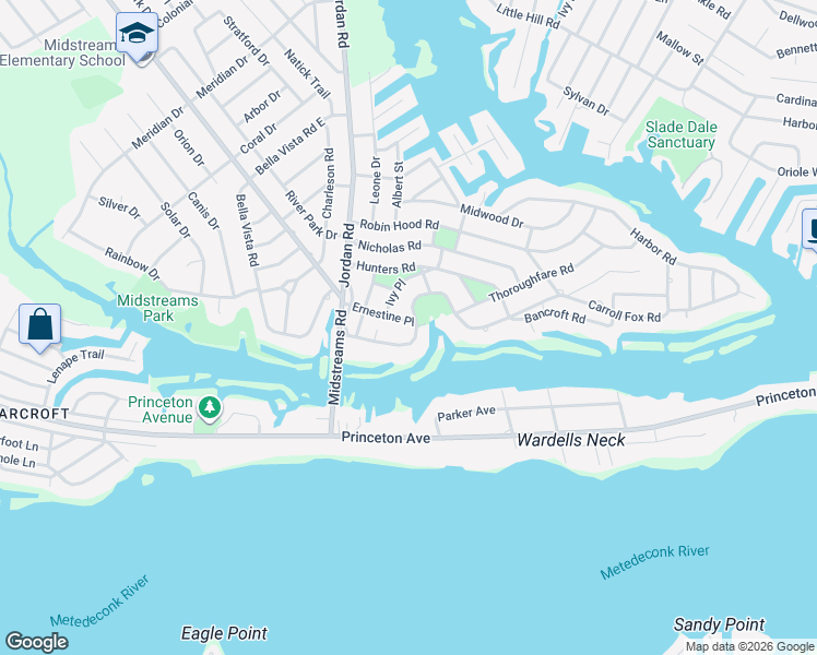 map of restaurants, bars, coffee shops, grocery stores, and more near 548 Carroll Fox Road in Brick Township