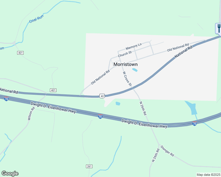 map of restaurants, bars, coffee shops, grocery stores, and more near 40115 National Road in Bethesda