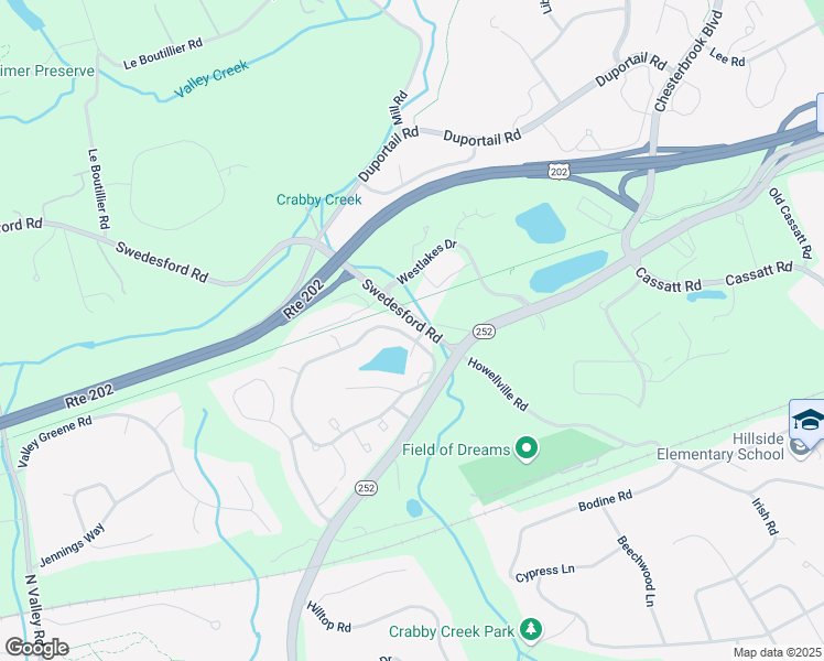 map of restaurants, bars, coffee shops, grocery stores, and more near 178 Daylesford Boulevard in Berwyn