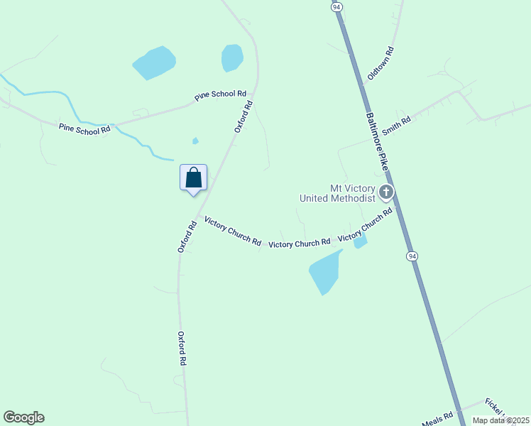 map of restaurants, bars, coffee shops, grocery stores, and more near 75 Victory Church Road in Gardners