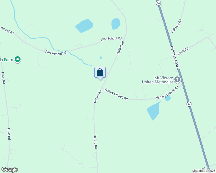 map of restaurants, bars, coffee shops, grocery stores, and more near 97 Victory Church Road in Gardners