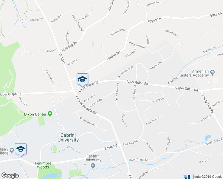 map of restaurants, bars, coffee shops, grocery stores, and more near 274 Berwind Road in Wayne