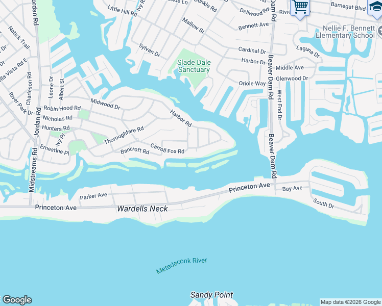 map of restaurants, bars, coffee shops, grocery stores, and more near 689 Harbor Road in Brick Township