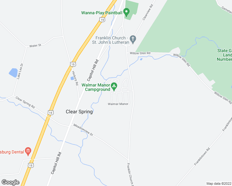 map of restaurants, bars, coffee shops, grocery stores, and more near 68 Walmar Manor in Dillsburg