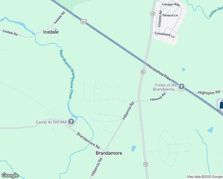 map of restaurants, bars, coffee shops, grocery stores, and more near 8 Rockland Way in Glenmoore