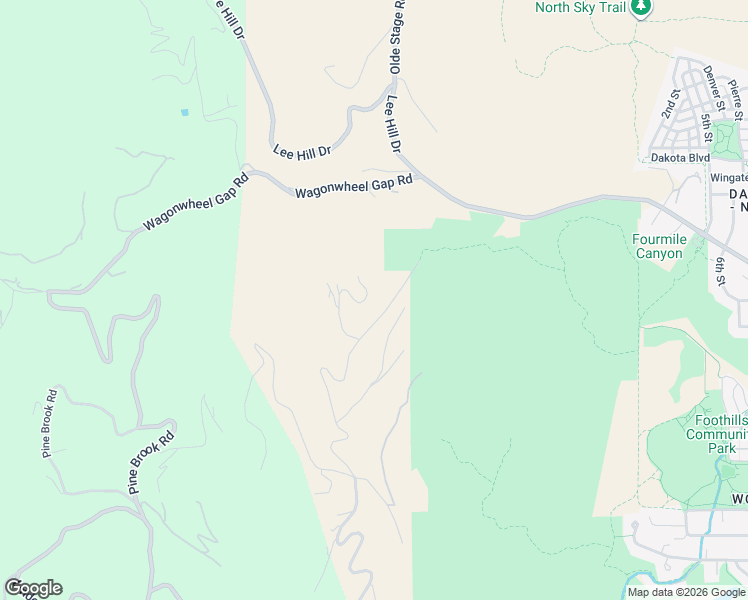 map of restaurants, bars, coffee shops, grocery stores, and more near 1306 North Cedar Brook Road in Boulder