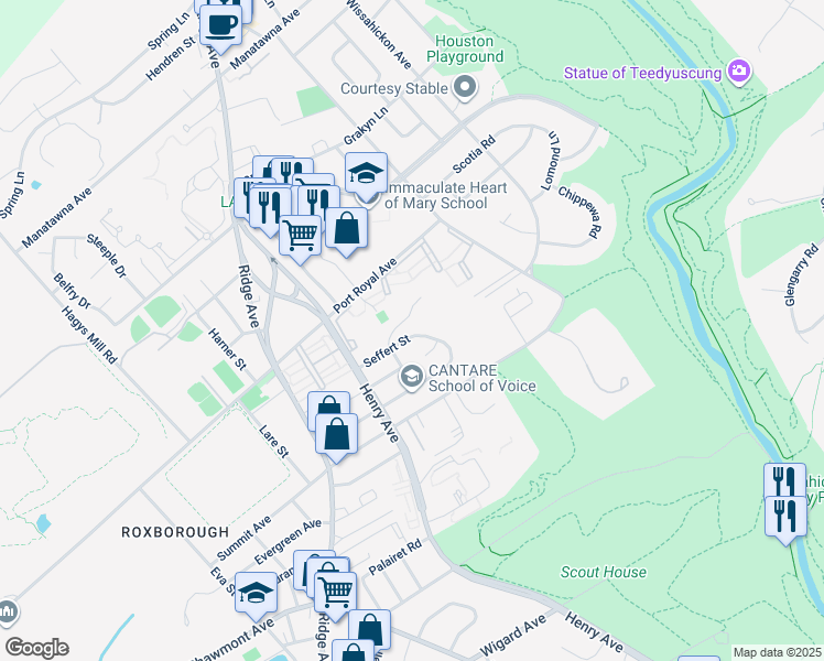 map of restaurants, bars, coffee shops, grocery stores, and more near 812 Seffert Street in Philadelphia