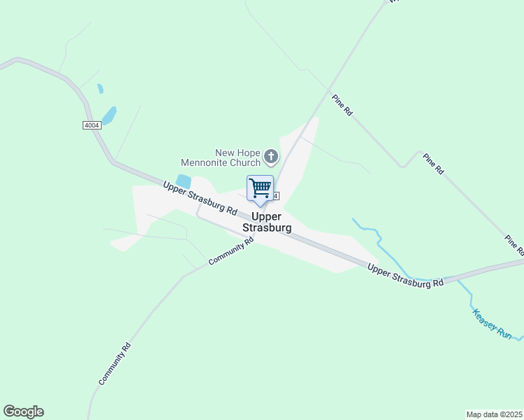 map of restaurants, bars, coffee shops, grocery stores, and more near 10113 Mountain Road in Orrstown