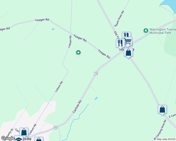 map of restaurants, bars, coffee shops, grocery stores, and more near 7635 Carlisle Road in Wellsville