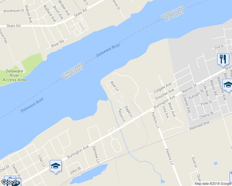map of restaurants, bars, coffee shops, grocery stores, and more near 14 Teal Court in Riverside