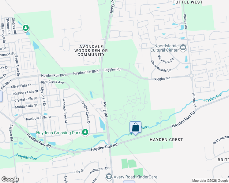 map of restaurants, bars, coffee shops, grocery stores, and more near 5118 Acox Road in Dublin