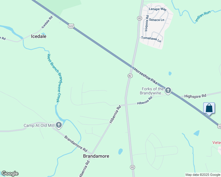 map of restaurants, bars, coffee shops, grocery stores, and more near 11 Rockland Way in Glenmoore