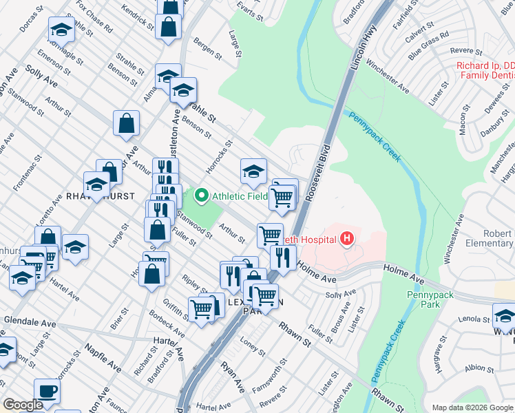 map of restaurants, bars, coffee shops, grocery stores, and more near in Philadelphia