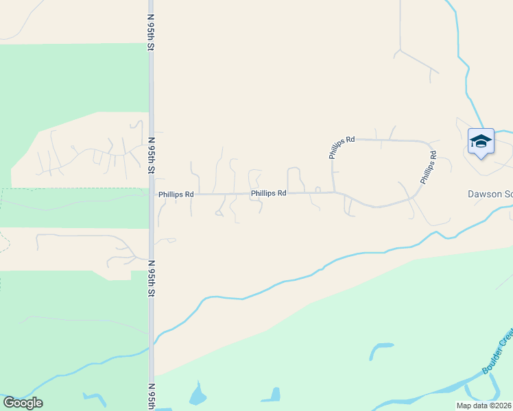 map of restaurants, bars, coffee shops, grocery stores, and more near 9774 Phillips Road in Lafayette