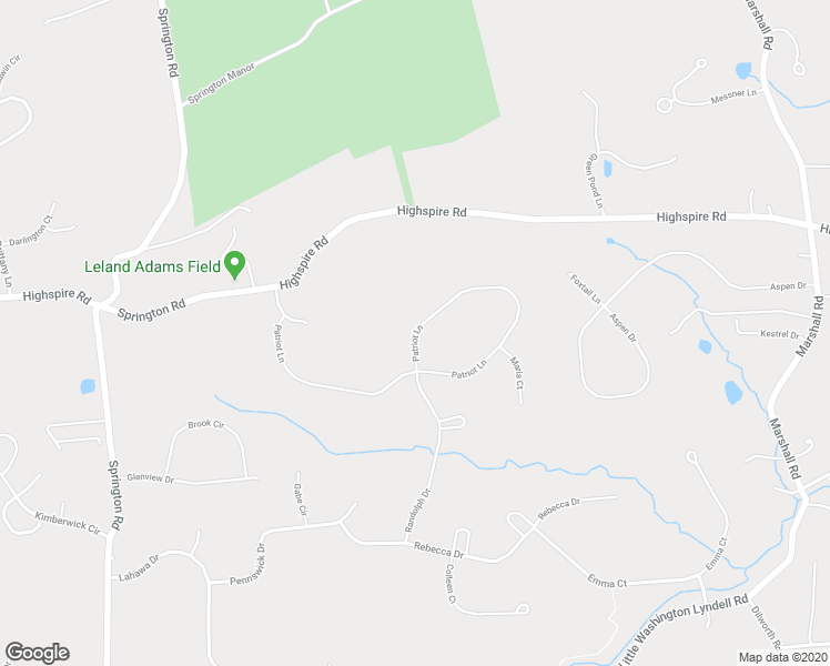 map of restaurants, bars, coffee shops, grocery stores, and more near 228 Patriot Lane in Downingtown