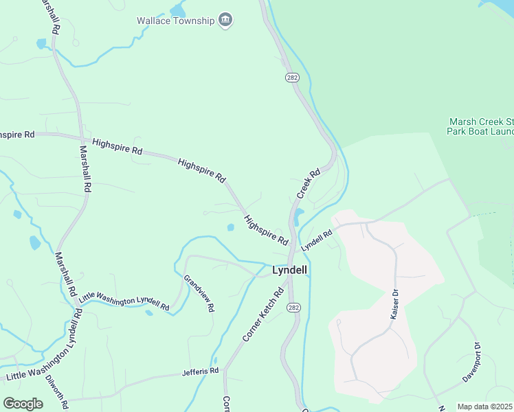 map of restaurants, bars, coffee shops, grocery stores, and more near 41 Highspire Road in Downingtown