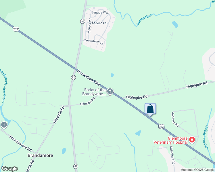 map of restaurants, bars, coffee shops, grocery stores, and more near 1691 Horseshoe Pike in Chester County