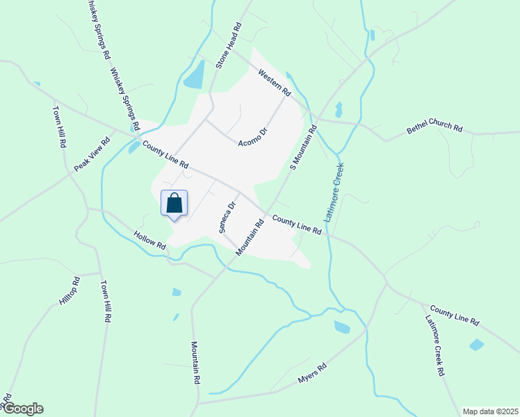 map of restaurants, bars, coffee shops, grocery stores, and more near 2125 County Line Road in York Springs
