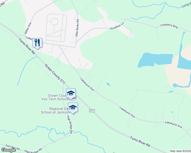 map of restaurants, bars, coffee shops, grocery stores, and more near 891 Lakehurst Avenue in Jackson