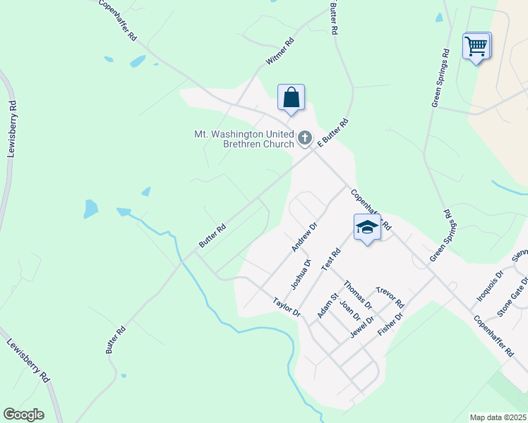 map of restaurants, bars, coffee shops, grocery stores, and more near 10 Eli Drive in York
