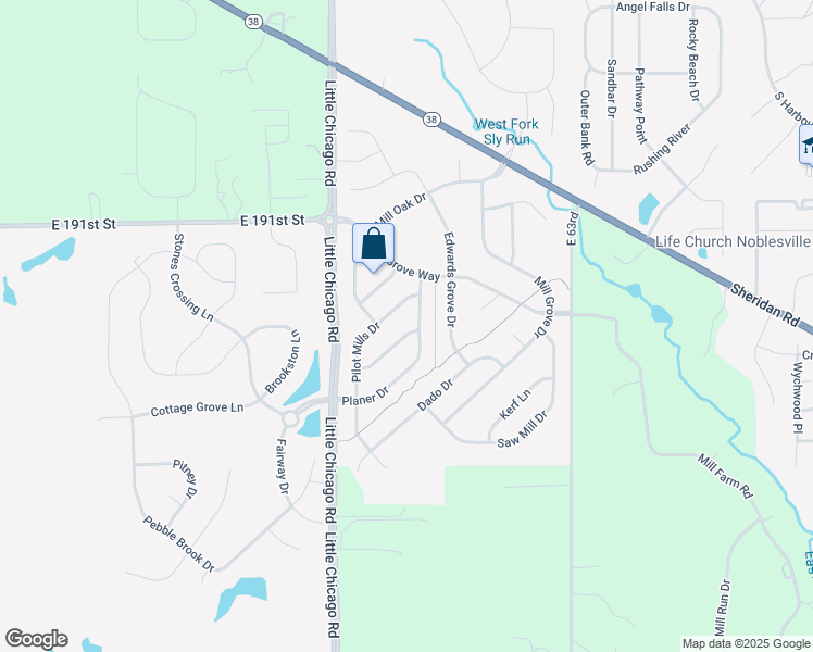 map of restaurants, bars, coffee shops, grocery stores, and more near 5976 Crosscut Lane in Noblesville
