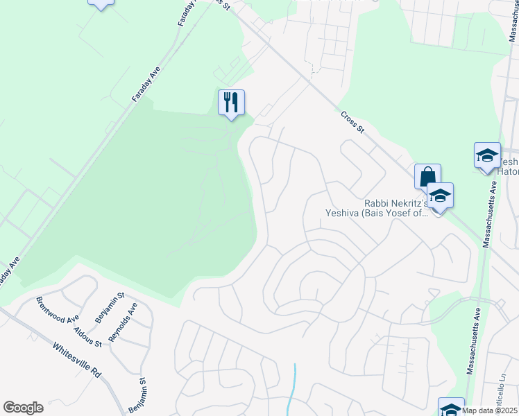 map of restaurants, bars, coffee shops, grocery stores, and more near 125 Skyline Drive in Lakewood