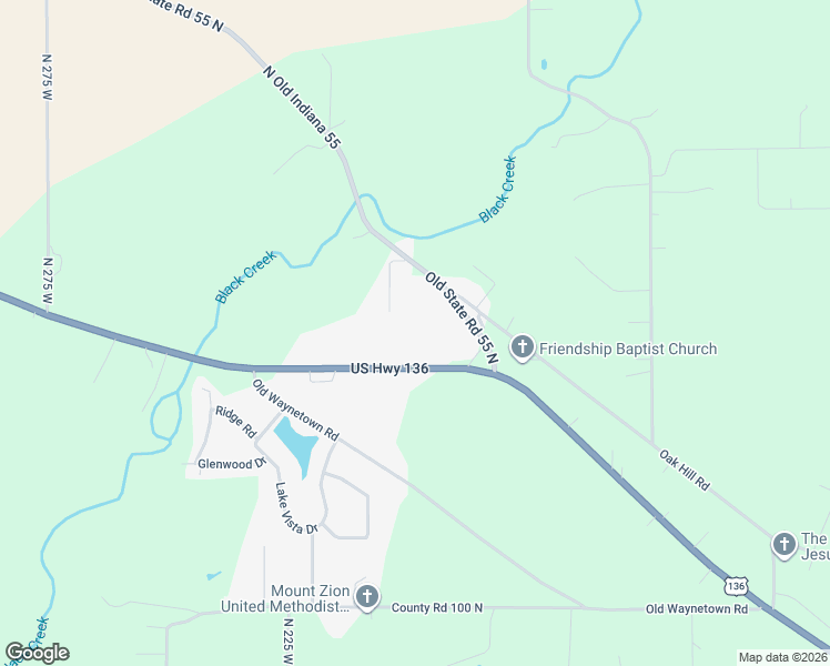 map of restaurants, bars, coffee shops, grocery stores, and more near 2228 U.S. Highway 136 West in Crawfordsville